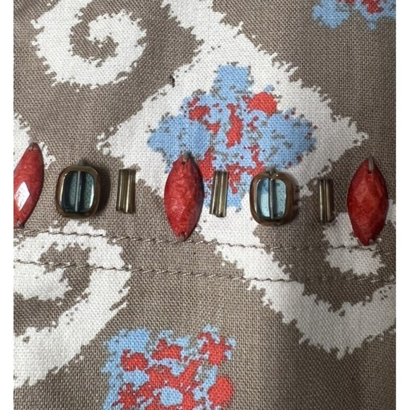 Peck & Peck Weekend Tan/Blue Southwestern Zip Up Outdoor‎ Jacket Womens Sz 14 - Picture 3 of 5